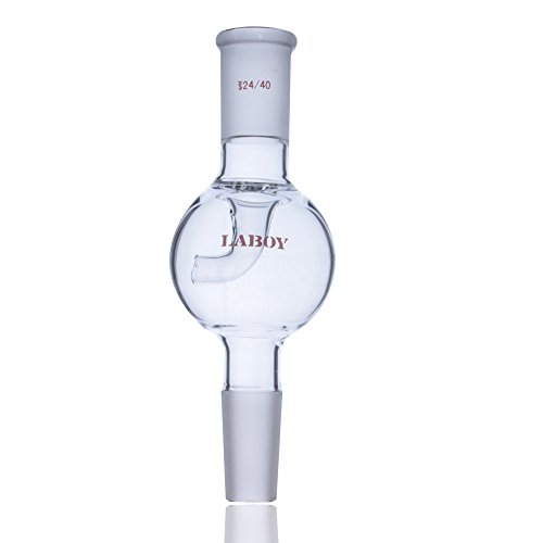 Laboy Glass Anti-Splash Adapter with Trap Capacity of 100mL with 24/40 Top & Bottom Joint