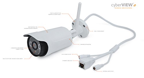 Turcom Wireless WiFi Security IP Bullet Camera, Outdoor Indoor Waterproof IP66, Tilt Swivel IP NetCam with Motion Detection and Night Vision (TS-623) - Thumbnail 3