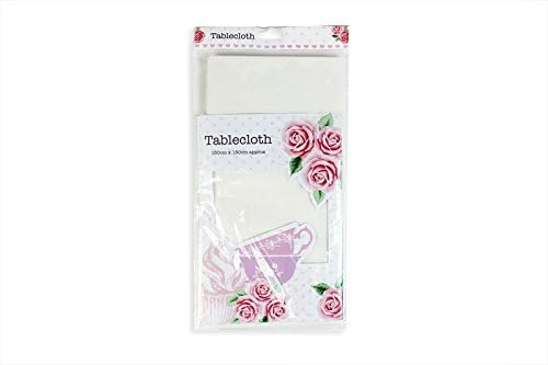 Table Cloth White Afternoon Tea Style 150x150cm Tea Set PEVA Party Tableware Cup Wipe Clean