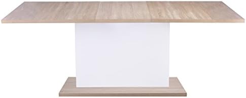 WV LeisureMaster Extendable Dining Table Modern Design Space Saving,Beech