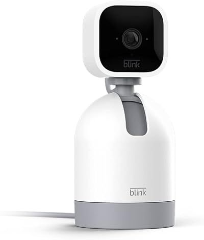 Blink Mini Pan-Tilt Camera | Bewegliche Plug-in-Überwachungskamera für den Innenbereich, Zwei-Wege-Audio, HD-Video, Bewegungserfassung, Funktioniert mit Alexa (weiß)