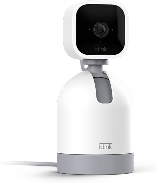 Blink Mini Pan-Tilt Camera | Bewegliche Plug-in-Überwachungskamera für den Innenbereich, Zwei-Wege-Audio, HD-Video, Bewegungserfassung, Funktioniert mit Alexa (weiß)