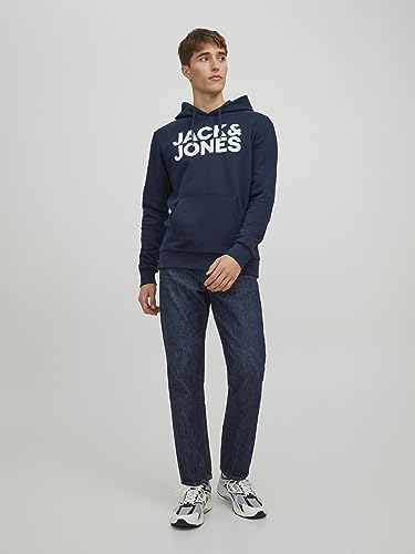 Jjecorp Logo Sweat Hood Noos Felpe con cappuccio, Blu (Navy Blazerblau), M Uomo