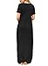 Dearlovers Women's Casual Dresses Short Sleeve V Neck Twist Knot Summer T Shirt Dress Black-z