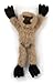 goDog Crazy Tugs Fuzzy Sloth with Chew Guard Technology Plush Dog Toy, Tan Large