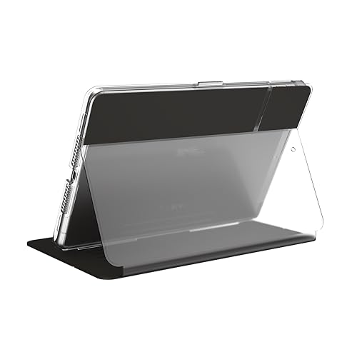 Speck Products BalanceFolio Clear iPad 10.2 Inch Case and Stand, Fits Gen 7 ( 2019)/ 8 (2020)/ 9 (2021), Black/Clear