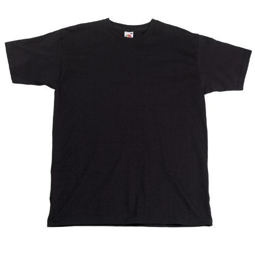 Camiseta Fruit of the Loom Super premium Negra 3XL