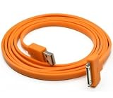 Bluecell Slim Flat 6FT feet USB Data/Sync Cable for Apple iPhone 4 4S 3GS iPod Touch New iPad (Orange)