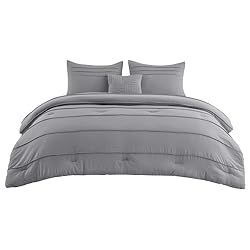 Bedsure Grey California King Comforter Set - 4