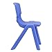 Flash Furniture Blue Plastic Stackable School Chair with 15.5'' Seat Height