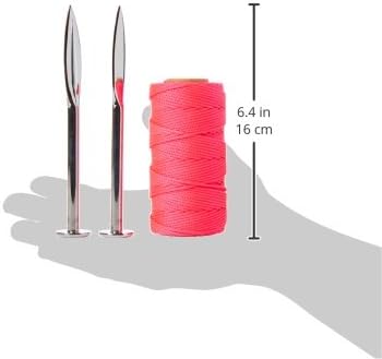 Ragni Pair of Solid Forge Line Pins & 76m Hi-Vis Yellow Nylon Braided Brick Line - Image 3
