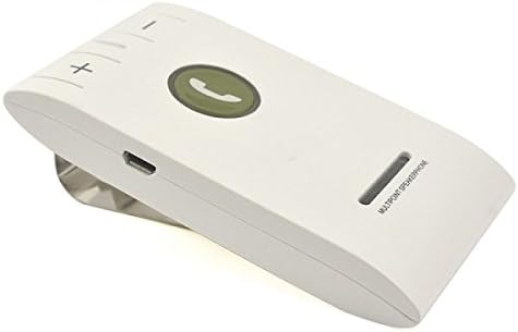 Zivigo™ BlueTooth Handsfree Car Kit - Listen to Music From Your Phone with Car BlueTooth Technology & Use the Car BlueTooth Speakerphone to Answer Calls - Simple to Use BlueTooth Car Kit - BlueTooth Car Receiver Clips Onto Your Visor - No Need for Professional Installation - Works with All BlueTooth Phones (White)