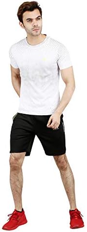 VR Designers Round Neck Regular Fit Dry Fit Stretchable Anti Sweat Active Wear Yoga Gym Sports Tshirts for Men