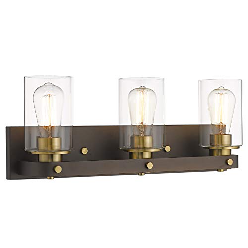 Emliviar 3Light Vanity Light, Vintage Bathroom Lights Over Mirror, Oil