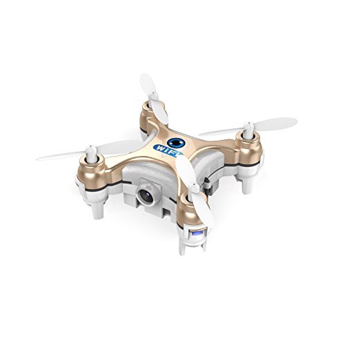 Cheerson CX-10W WIFI RC Quadcopter Metakoo CX10W 2.4G 4CH 6 Axis 3D FPV Mobile Phone Control Mini RC Quadcopter Drone With 0.3MP Camera for Andriod Apple IOS iPhone Phone (Golden)