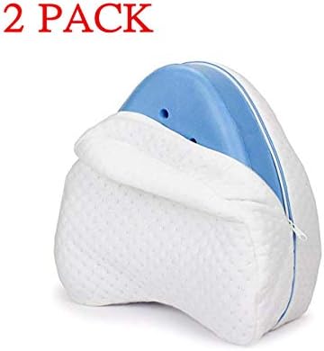 Leg Positioner Pillows Legacy Leg Pillow- Sciatic Nerve Pain Relief Pillow - Best for Pregnancy, Hip, Leg, Knee, Back and Spine Alignment - Memory Foam Orthopedic Leg Pillow(White) (2pack white)