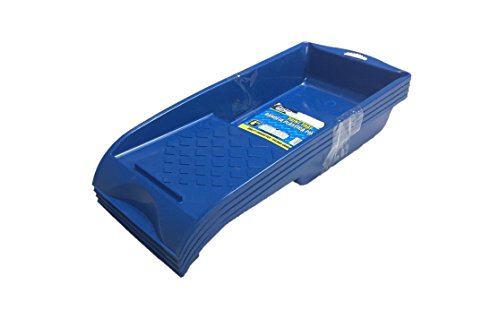 BRUFER 47158 4-Pack of Molded Mini Plastic Paint Trays for 4" Paint Rollers - Bulk Pack of 4 Paint Trays