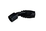45 Degree -10AN Swivel Hose End Flare Steel Braided Black 10 AN, 9045-10B