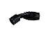 45 Degree -10AN Swivel Hose End Flare Steel Braided Black 10 AN, 9045-10B
