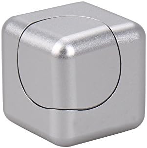 VOTRON Fidget Cube Hand Spinner Anxiety Stress Relief Focus Desk Toy Gift High Speed Stress Reducer EDC Fidget Finger Spinner Toy with Ceramic Bearing ADHD Autism For Adults / Kids (SILVER)