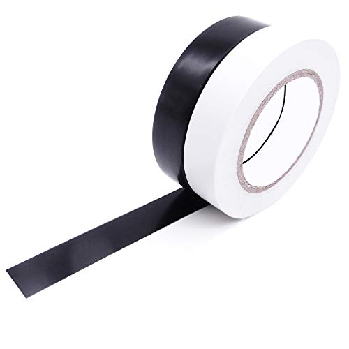 Maveek 15mm x 18m Electrical Insulation Tapes-High End Industrial Grade UL Listed-Rated to 176 Degrees & 600 Volts-Flame Retardant Waterproof PVC Tape Vinyl Insulating Backing-0.6''(W) x 60 Feet(L)