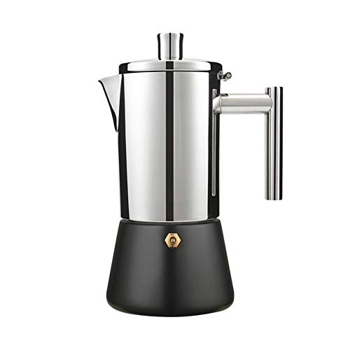 DYB Espressokocher Moka Pot Induction italienische Kaffeekanne Home Konzentrat Make Kaffeegerät Edelstahl (Color : A)