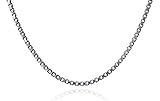 Italian Sterling Silver Box Chain Bracelet, 1.2 mm in Width, 8 Inches in Length