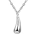 BOHG Jewelry Womens 925 Sterling Silver Plated Teardrop Bracelet Ring Earrings Pendant Necklace 4pcs Set