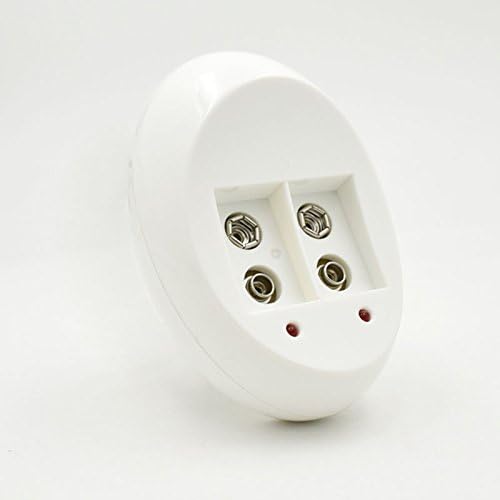 2 Bay 9 Volt Smart Charger for 6F22 9V Ni-MH Lithium-ion Ni-Cd Rechargeable Batteries