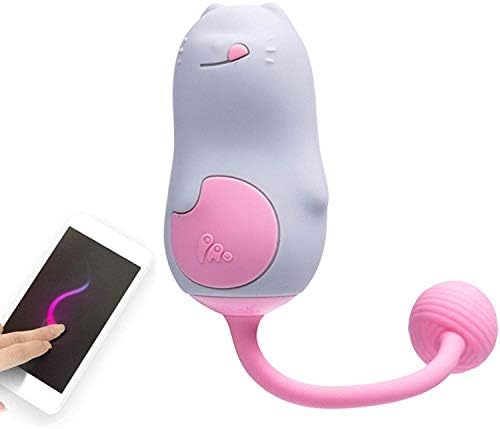 NDJqer Preferred Gift Adult Healthy Toy App Remote Control Vibrato Mini Cat Shape Toys for Woman Silicone Vibrato New,Color