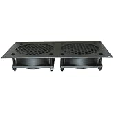 Coolerguys Pre-Set Thermal Controlled Cooling Kits for Cabinets, AV, and Components (Dual 80mm, Metal)
