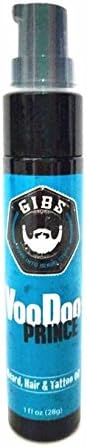 Gibs Beard, Hair and Tattoo Oil VooDoo Prince, 1 Ounce (Pack of 3)
