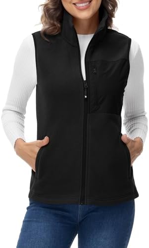 YUCOLEN Women's Winter Quilted Vest Zip Up Puffer Vest Stand