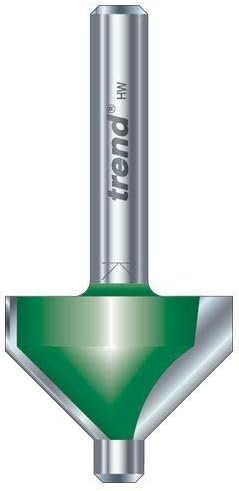 Trend CraftPro Chamfer Pin Guided Bevel Router Cutter Bit, 1/4 Inch Shank, 25.5mm Cut Diameter & 45 Degree V Groove - Image 5