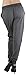 ToBeInStyle Women's Solid Print French Terry Jogger Pants - Charcoal - Medium