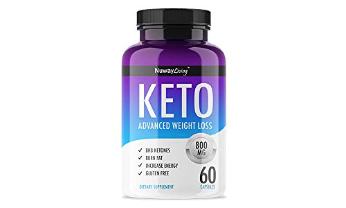 Keto Diet Advanced Fat Burner by Natura Miracles/Nuway LivingTM -800MG - Burn Fat Instead of Carbs - Advanced Weight Loss Ketosis Supplement - 60 Capsules - 30 Days Supply. (1 Pack)
