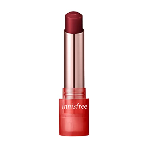 innisfree Dewy Tint Lip Balm: #5 Power Cherry, Natural Glossy Finish, Infused with Jeju Camelia Seed Oil, Ceramide, and Hyaluronic Acid