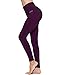 BALEAF Women’s Yoga Leggings High Waisted Tummy Control Pants Non See-Through Fabric Dark Magenta Size XXLthumb 3
