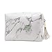 Joyful High Capacity Marble Pattern Cosmetic Bag Makeup Brushes Kit Bag Handbag Toiletry Case Gold Zipper Bag With Beauty Tassels (Large:7.1 x 5.1 x 2.7 inch)