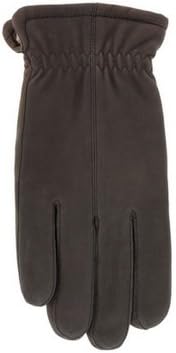 Men's 'Jackaroo' Sheepskin Leather Gloves with Fleece Lining By Grandoe (8.5-9 (M), Brown Well Won)