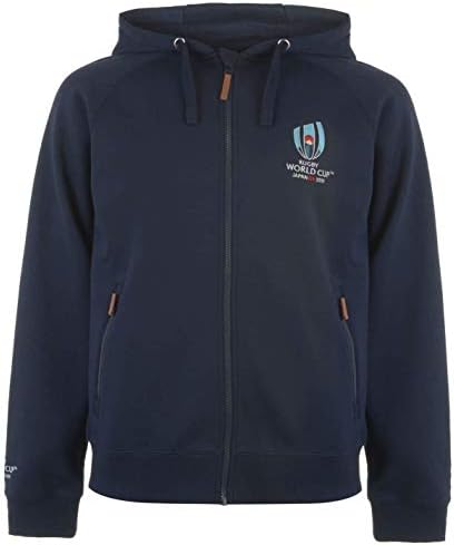 Rugby World Cup Japan 2019 Full Zip Hoody Mens Blue Fan Hoodie Sweatshirt Top