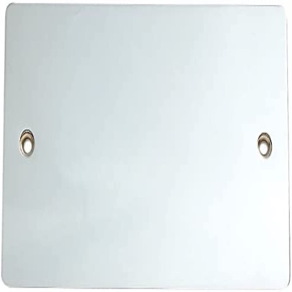 Merriway BH02978 Blank Plate Double Flat Bright Chrome Plated -1 Pcs