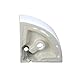Renovators Supply Manufacturing MINI HUDSON Countertop Corner Vessel Sink 17 1/8 In. Triangular White Ceramic Bathroom Sink With Overflow And Single Faucet Hole