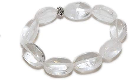 Aqeeqee natural gemstone Clear quartz Bracelet sleek unisex bracelet for healing, reiki, vastu