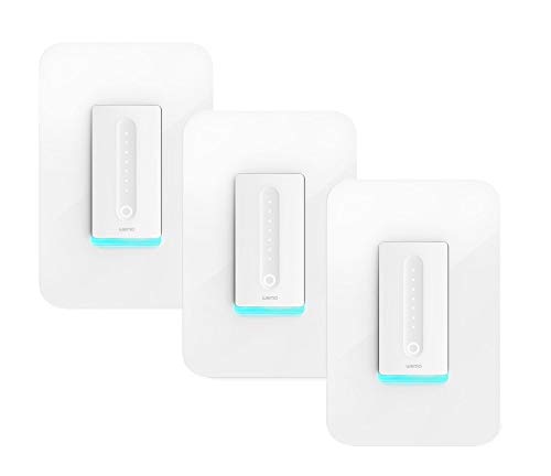 Wemo Dimmer Wi-Fi Light Switch, Compatible with Alexa and Google Assistant (Certified Refurbished) (3-Pack)
