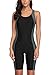 CharmLeaks Women One Piece Boyleg Swimsuit Racerback Training Swimwear Black XL