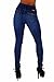 Style G339– Colombian Design, High Waist, Butt Lift, Levanta Cola, Skinny Jeans in Washed Blue Size 5