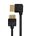 Ysimda A to A HDMI Cable, Ultra Slim Flexible Series One Port Saver 270 Degree Left- Angle A to A HDMI 2.0 High-Speed Cable, 6ft, Golded Connecter, 18G, Supports Ethernet, 3D, 4K and Audio Return