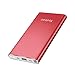 Yoobao Portable Charger 10000mAh Slim Power Bank Powerbank External Cell Phone Battery Backup Charger Battery Pack Dual Input Compatible iPhone 11 X XR Xs Max 8 7 Plus Android Samsung - Bright Red