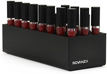 ROVANZA Acrylic 24 LIPGLOSS holder- perfect diplay for liquid lipstick and lip gloss holder- available in many colors (Black)